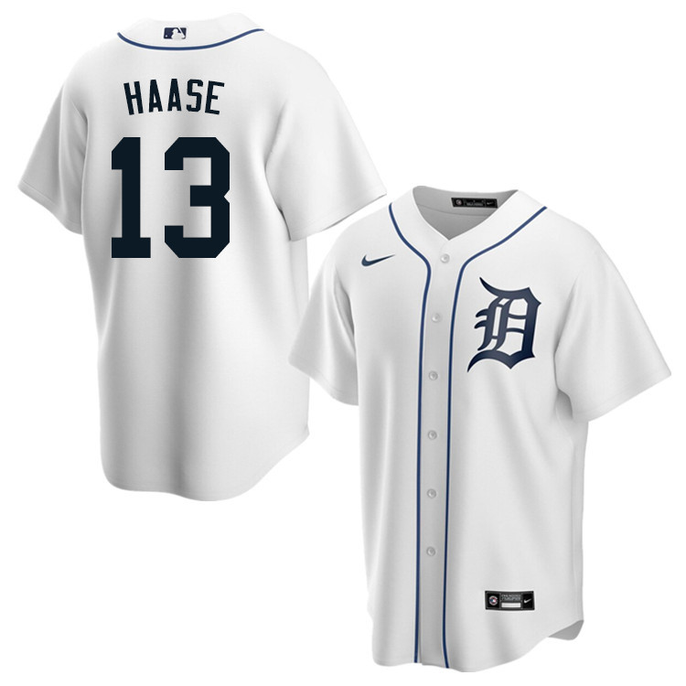 Nike Men #13 Eric Haase Detroit Tigers Baseball Jerseys Sale-White